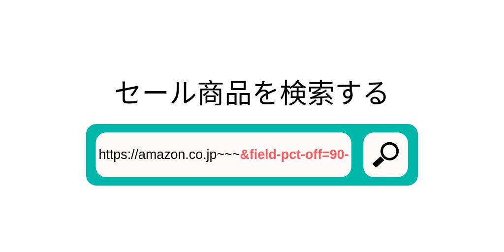 URLに割引率を追記してセール商品を検索